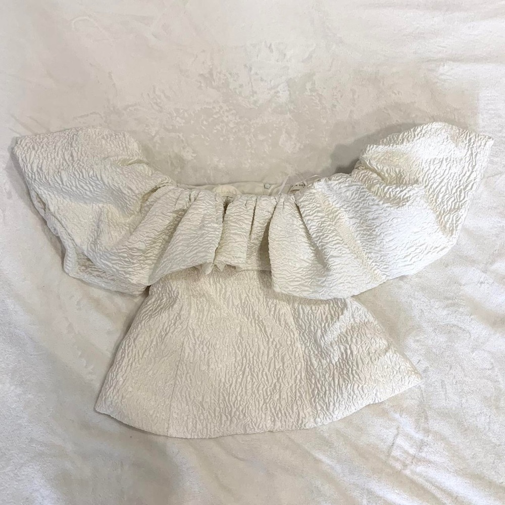 White Ruffle Top - Picture 2 of 4